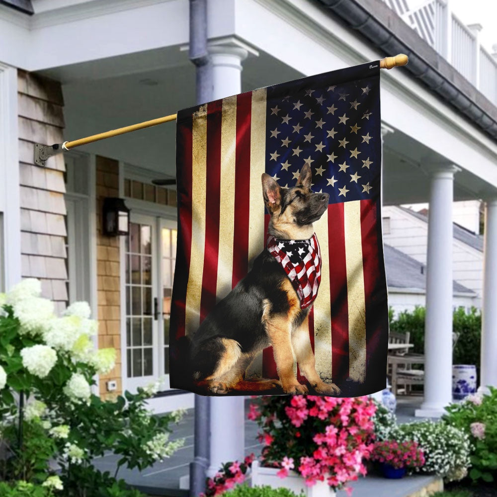 Dog Garden Flags, German Shepherd American Flags, Dog Flags For House, Dog Owner Gift