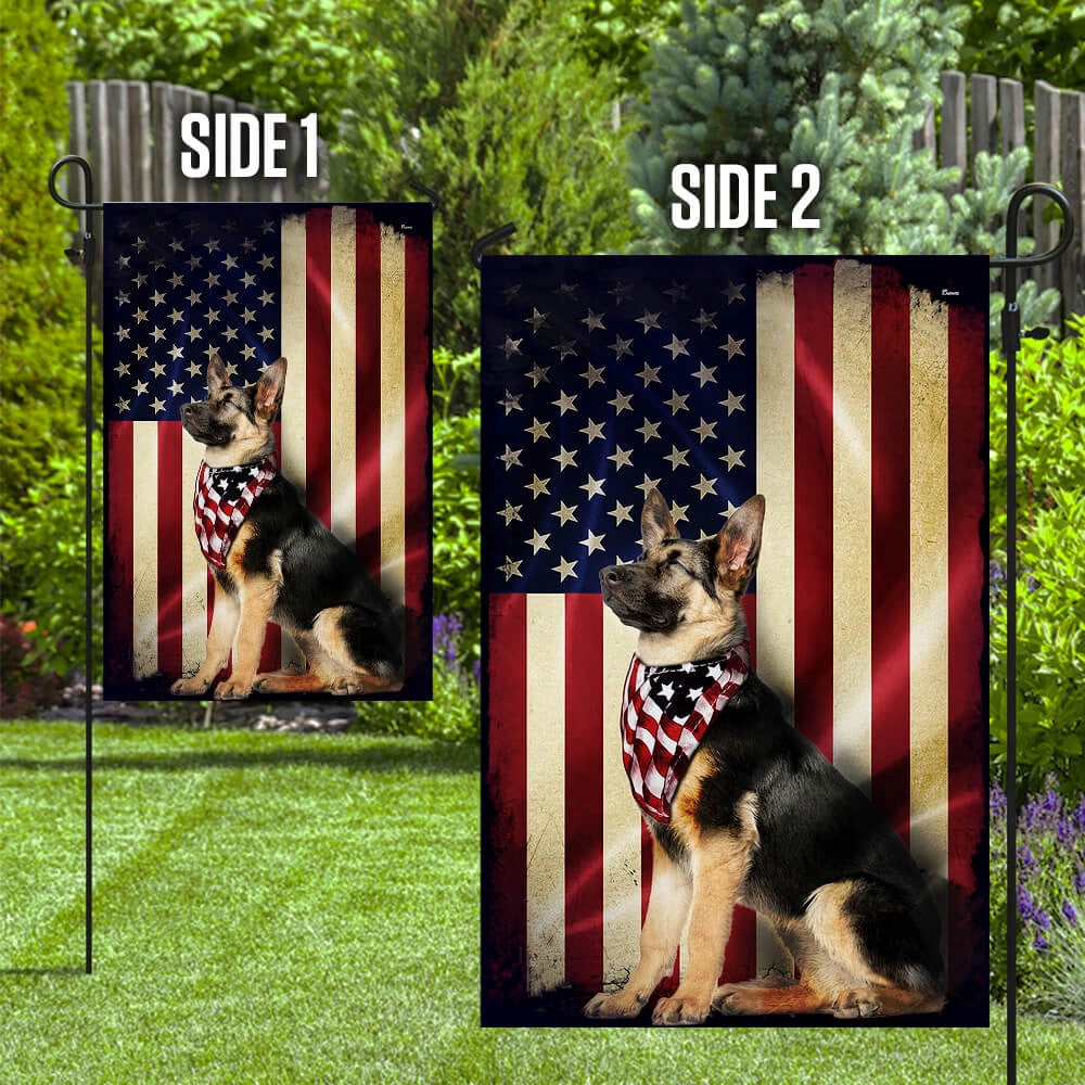 Dog Garden Flags, German Shepherd American Flags, Dog Flags For House, Dog Owner Gift