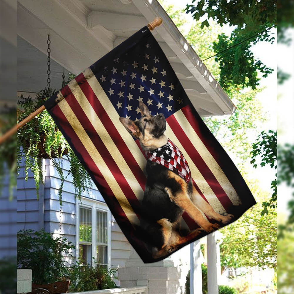 Dog Garden Flags, German Shepherd American Flags, Dog Flags For House, Dog Owner Gift