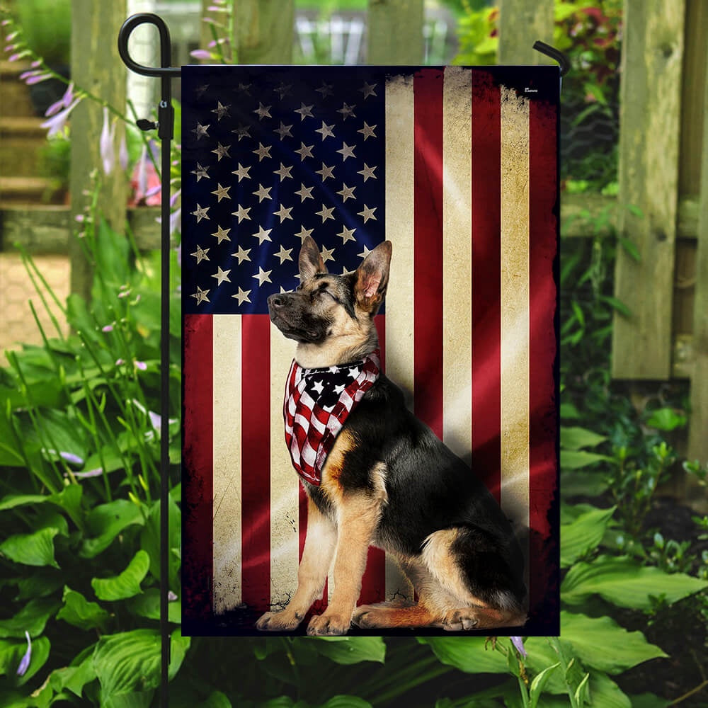 Dog Garden Flags, German Shepherd American Flags, Dog Flags For House, Dog Owner Gift