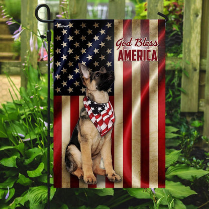 Dog Garden Flags, German Shepherd American US Flag, Dog Flags For House, Dog Owner Gift