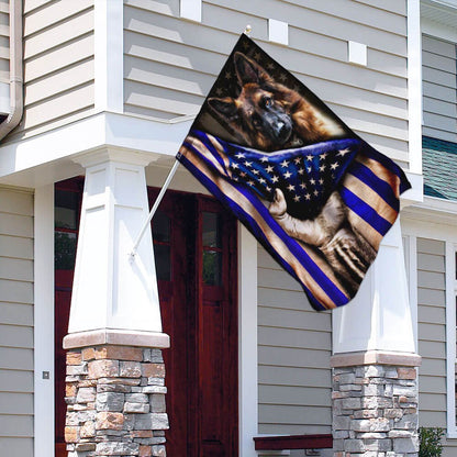 Dog Garden Flags, German Shepherd Police Dog K9 The Thin Blue Line Flag, Dog Flags For House, Dog Owner Gift