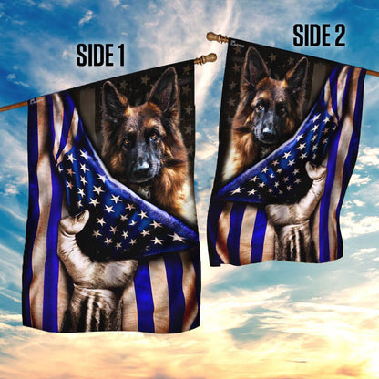 Dog Garden Flags, German Shepherd Police Dog K9 The Thin Blue Line Flag, Dog Flags For House, Dog Owner Gift