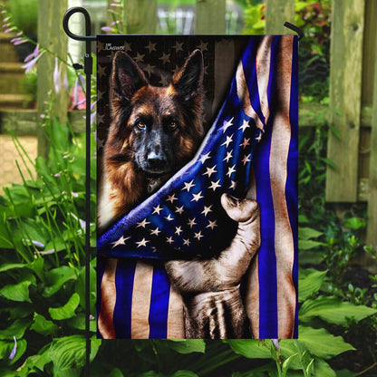 Dog Garden Flags, German Shepherd Police Dog K9 The Thin Blue Line Flag, Dog Flags For House, Dog Owner Gift