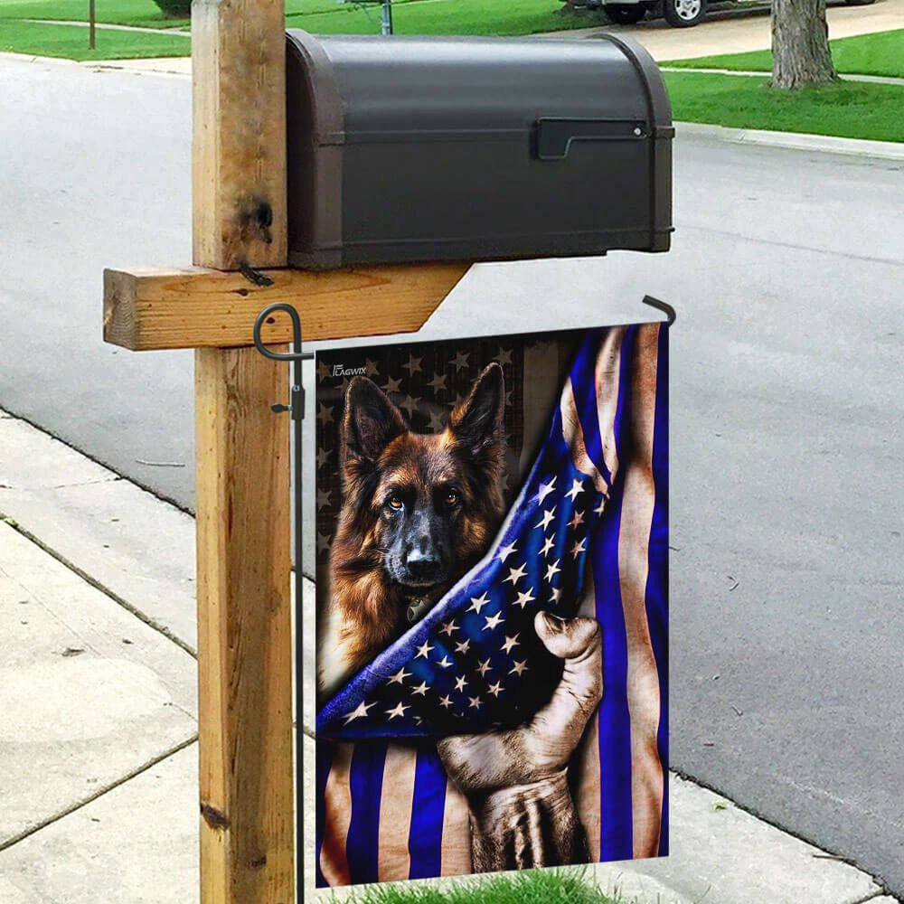 Dog Garden Flags, German Shepherd Police Dog K9 The Thin Blue Line Flag, Dog Flags For House, Dog Owner Gift