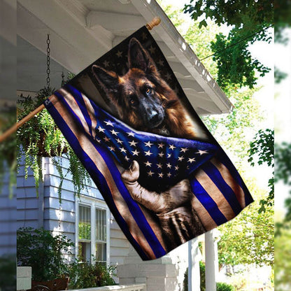 Dog Garden Flags, German Shepherd Police Dog K9 The Thin Blue Line Flag, Dog Flags For House, Dog Owner Gift