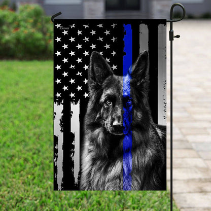 Dog Garden Flags, German Shepherd Police Dog Thin Blue Line K-9 Flag, Dog Flags For House, Dog Owner Gift