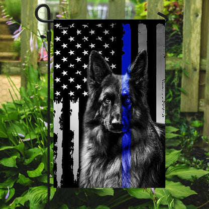 Dog Garden Flags, German Shepherd Police Dog Thin Blue Line K-9 Flag, Dog Flags For House, Dog Owner Gift