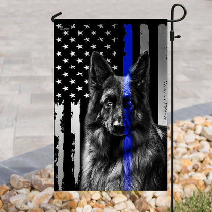 Dog Garden Flags, German Shepherd Police Dog Thin Blue Line K-9 Flag, Dog Flags For House, Dog Owner Gift