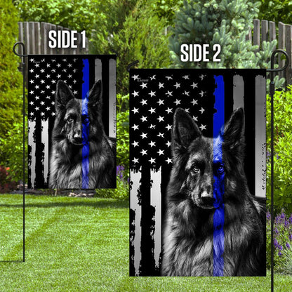 Dog Garden Flags, German Shepherd Police Dog Thin Blue Line K-9 Flag, Dog Flags For House, Dog Owner Gift