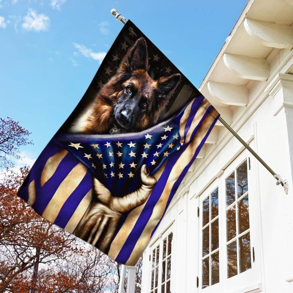 Dog Garden Flags, German Shepherd The Thin Blue Line American Flag, Dog Flags For House, Dog Owner Gift