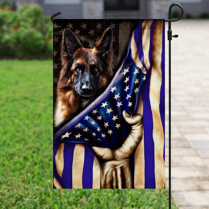 Dog Garden Flags, German Shepherd The Thin Blue Line American Flag, Dog Flags For House, Dog Owner Gift
