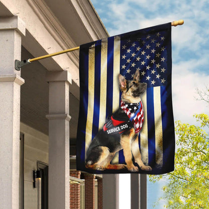 Dog Garden Flags, German Shepherd Thin Blue Line Flag, Dog Flags For House, Dog Owner Gift