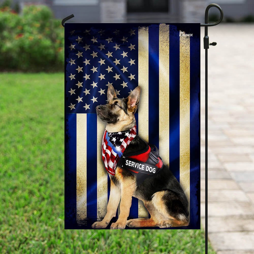 Dog Garden Flags, German Shepherd Thin Blue Line Flag, Dog Flags For House, Dog Owner Gift