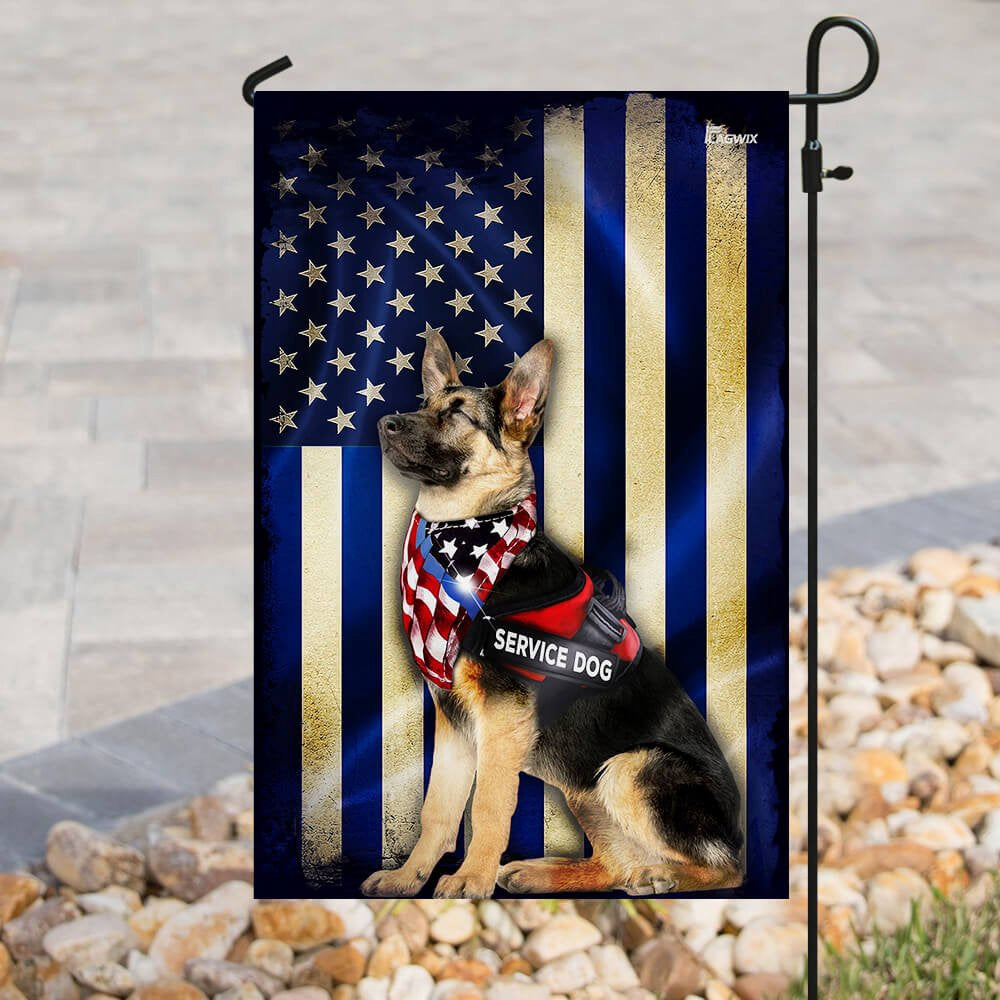 Dog Garden Flags, German Shepherd Thin Blue Line Flag, Dog Flags For House, Dog Owner Gift