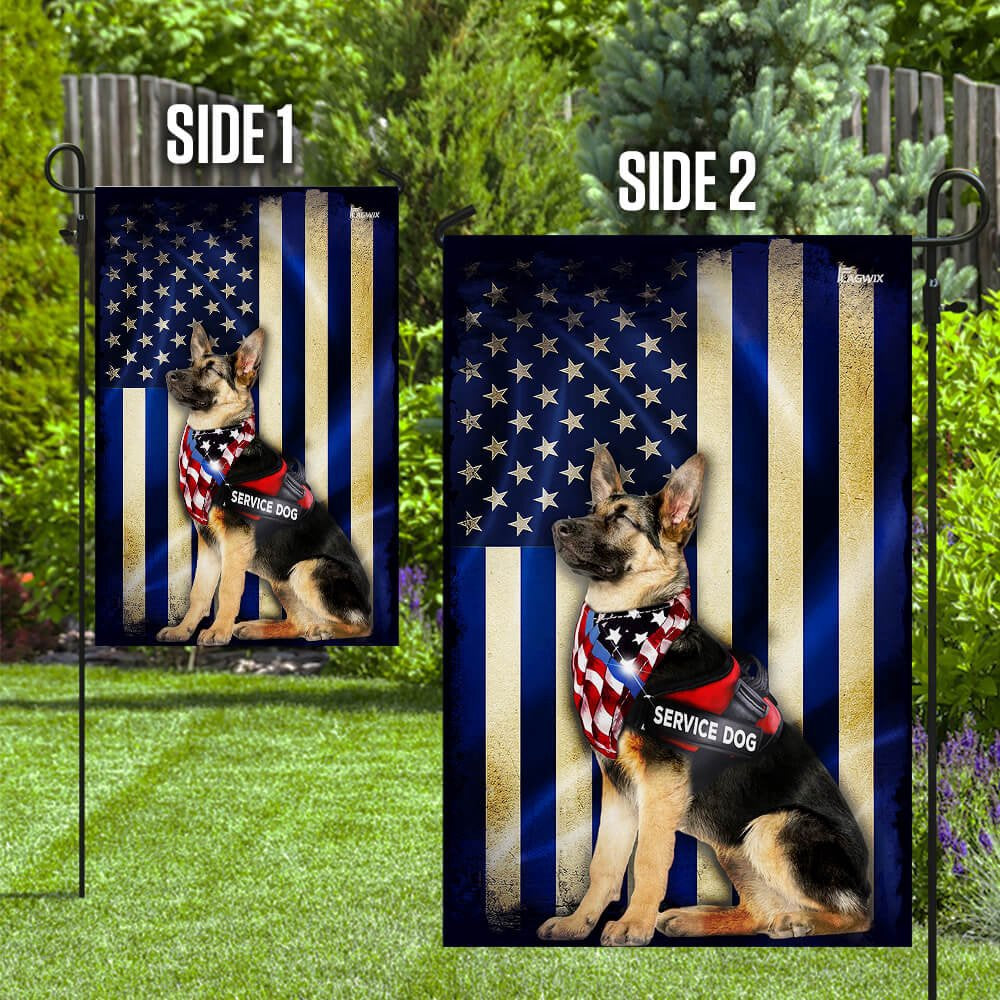 Dog Garden Flags, German Shepherd Thin Blue Line Flag, Dog Flags For House, Dog Owner Gift
