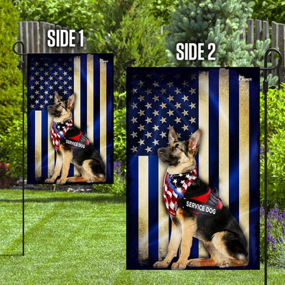 Dog Garden Flags, German Shepherd Thin Blue Line Flag, Dog Flags For House, Dog Owner Gift