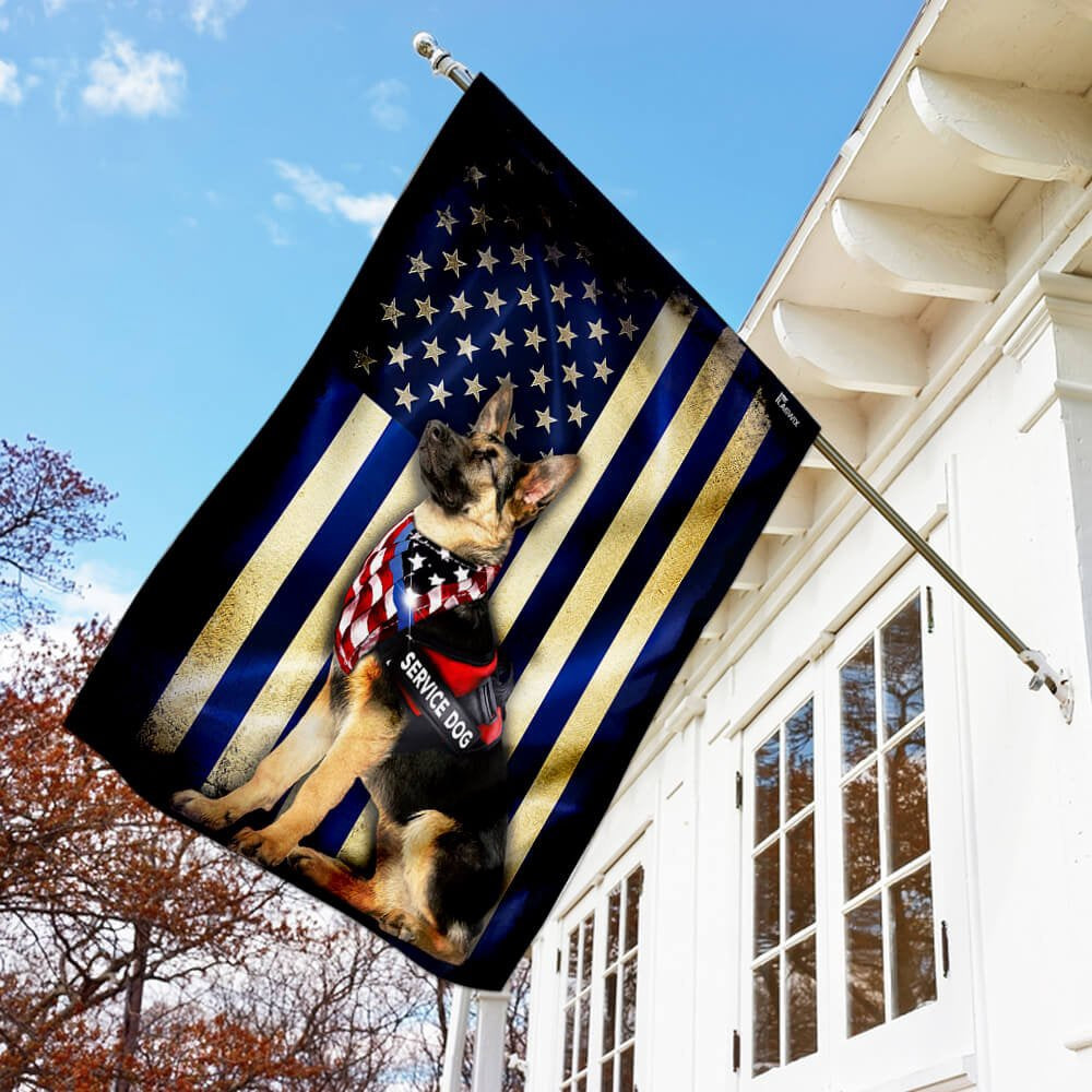 Dog Garden Flags, German Shepherd Thin Blue Line Flag, Dog Flags For House, Dog Owner Gift