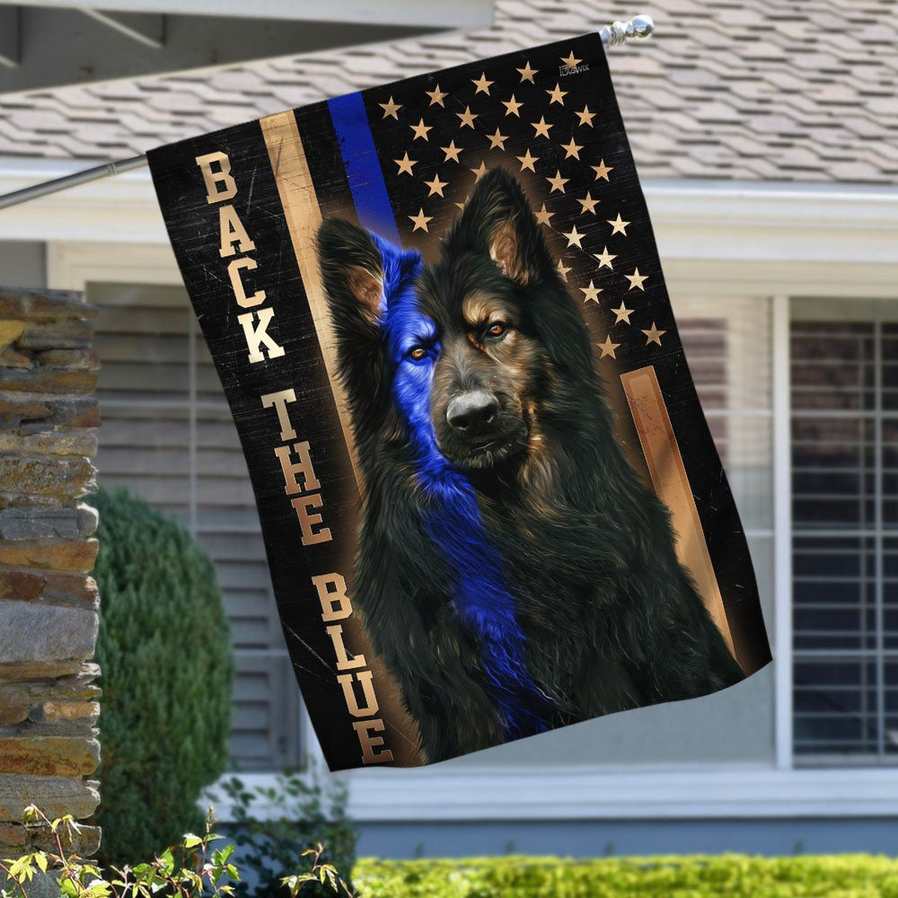 Dog Garden Flags, German Shepherd Thin Blue Line Flags, Dog Flags For House, Dog Owner Gift