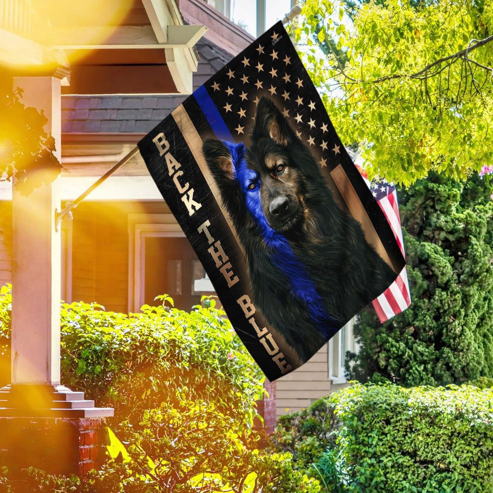 Dog Garden Flags, German Shepherd Thin Blue Line Flags, Dog Flags For House, Dog Owner Gift