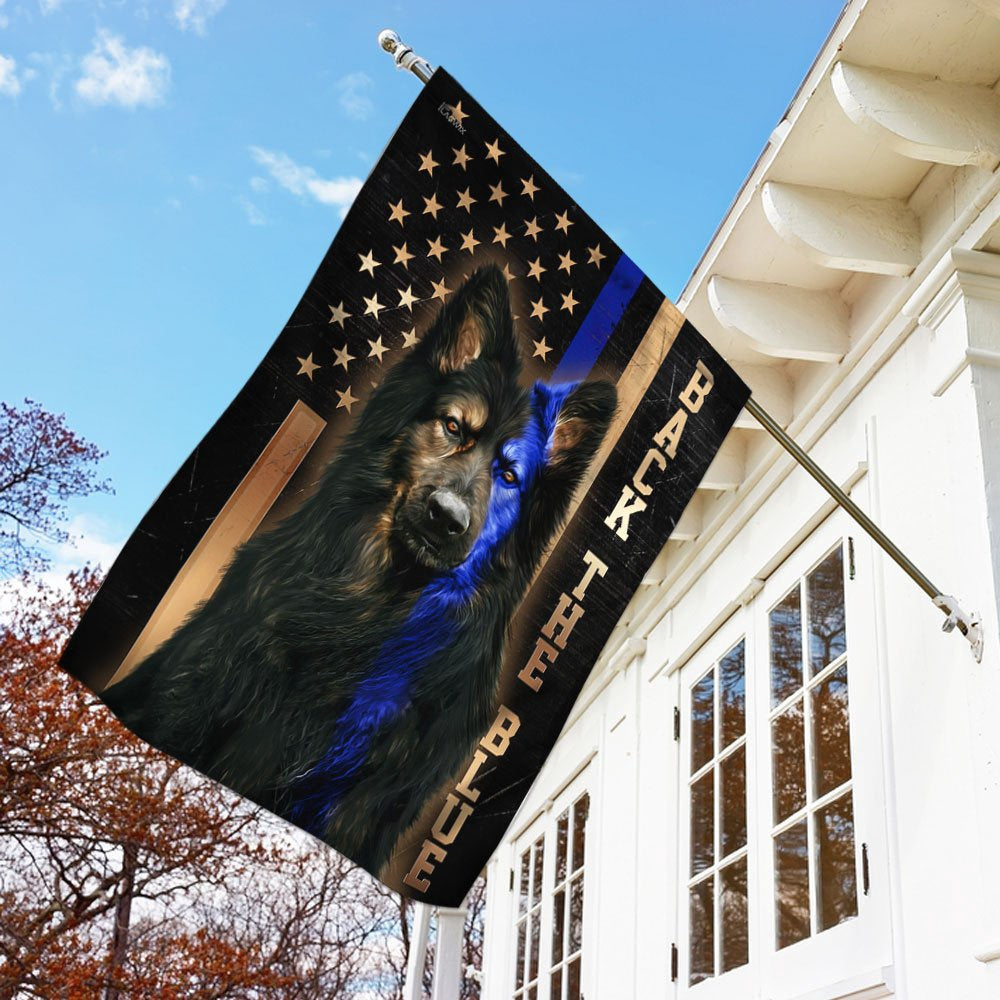 Dog Garden Flags, German Shepherd Thin Blue Line Flags, Dog Flags For House, Dog Owner Gift