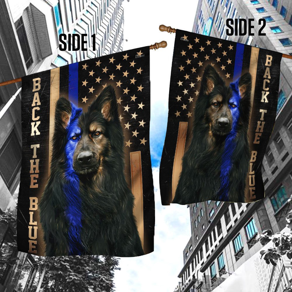 Dog Garden Flags, German Shepherd Thin Blue Line Flags, Dog Flags For House, Dog Owner Gift
