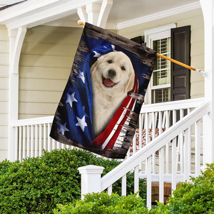 Dog Garden Flags, Golden Retriever American Flag, Dog Flags For House, Dog Owner Gift