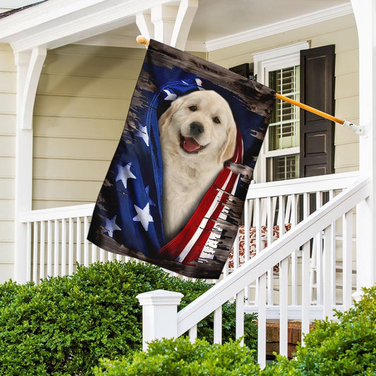 Dog Garden Flags, Golden Retriever American Flag, Dog Flags For House, Dog Owner Gift