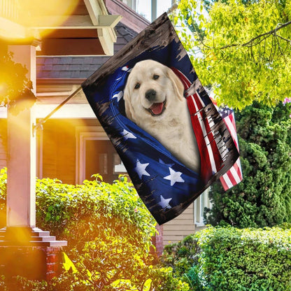 Dog Garden Flags, Golden Retriever American Flag, Dog Flags For House, Dog Owner Gift