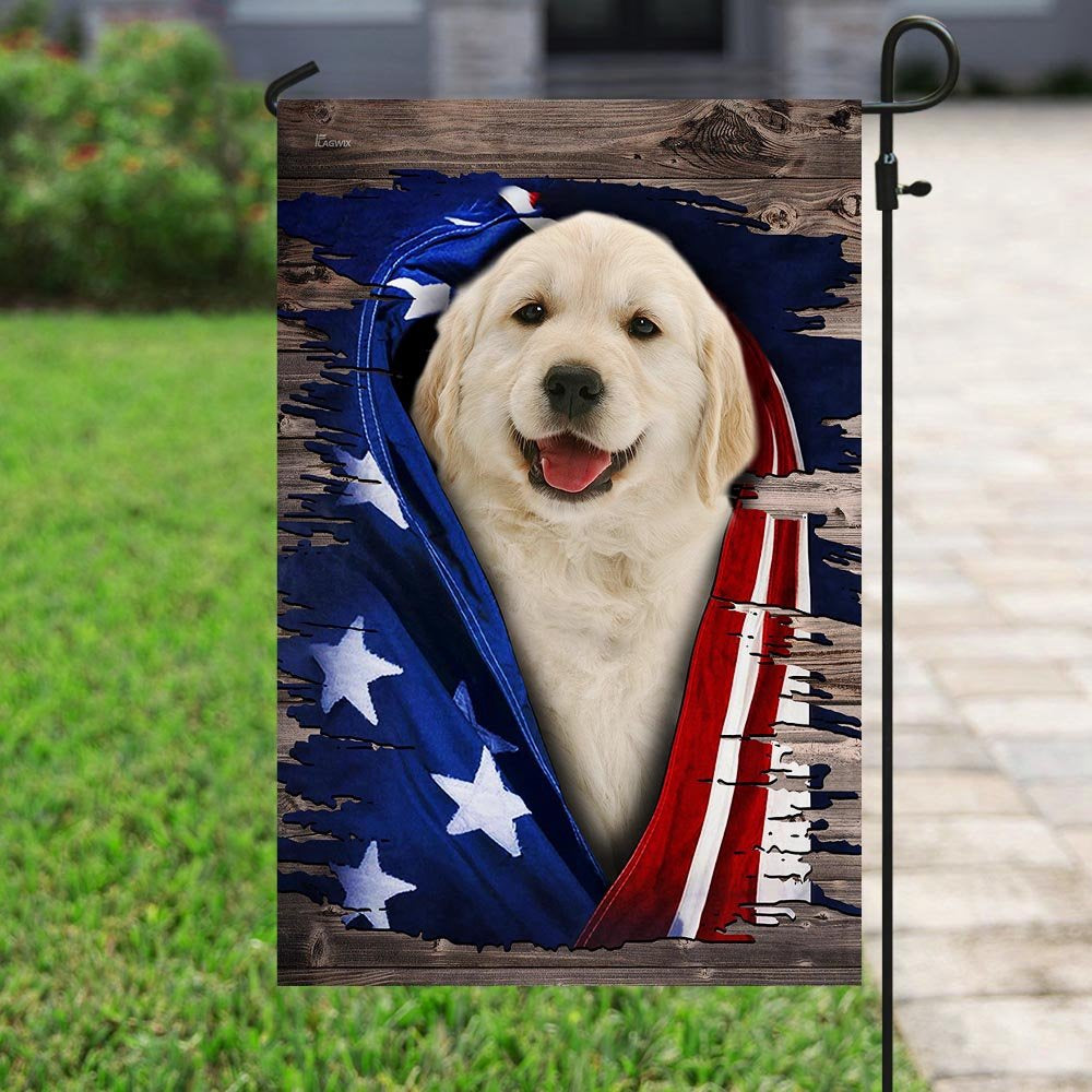 Dog Garden Flags, Golden Retriever American Flag, Dog Flags For House, Dog Owner Gift