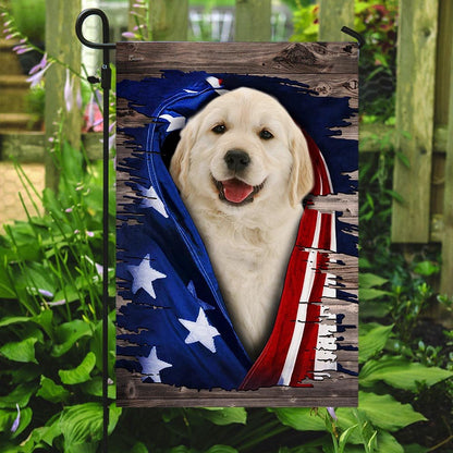 Dog Garden Flags, Golden Retriever American Flag, Dog Flags For House, Dog Owner Gift