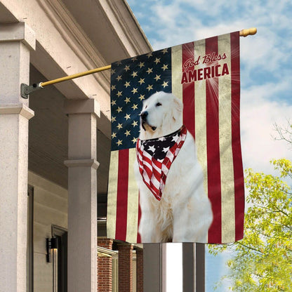 Dog Garden Flags, Great Pyrenees God Bless House Flag, Dog Flags For House, Dog Owner Gift