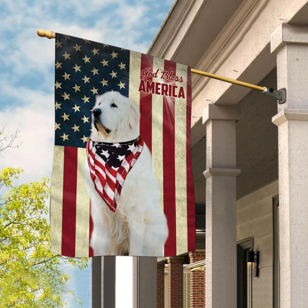 Dog Garden Flags, Great Pyrenees God Bless House Flag, Dog Flags For House, Dog Owner Gift