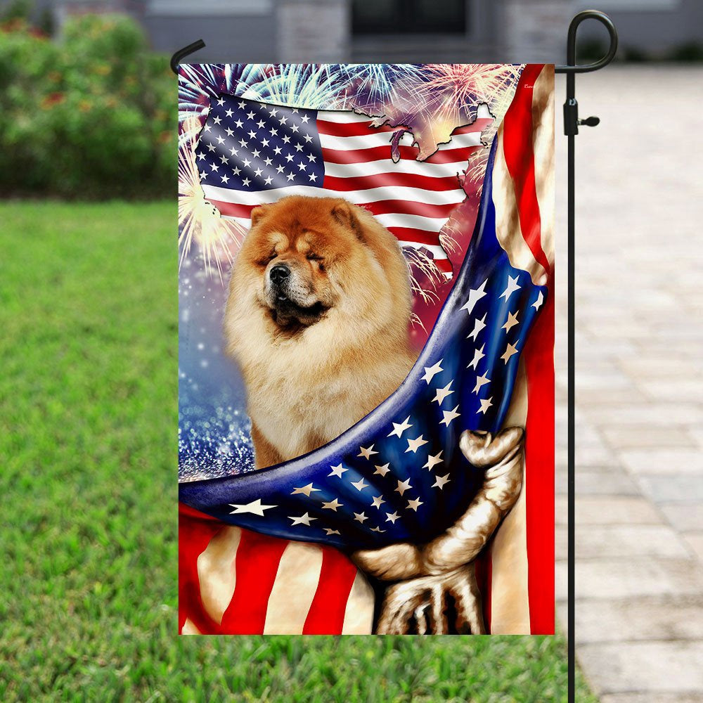 Dog Garden Flags, Happy Independence Day Chow Chow Flag, Dog Flags For House, Dog Owner Gift