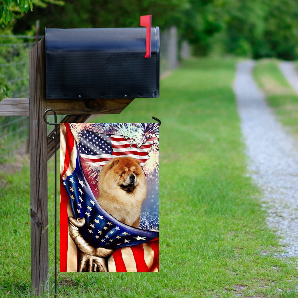 Dog Garden Flags, Happy Independence Day Chow Chow Flag, Dog Flags For House, Dog Owner Gift