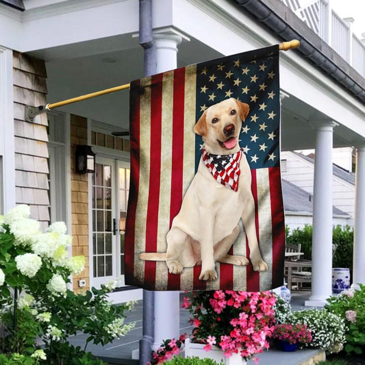 Dog Garden Flags, Labrador Retriever American Flag, Dog Flags For House, Dog Owner Gift
