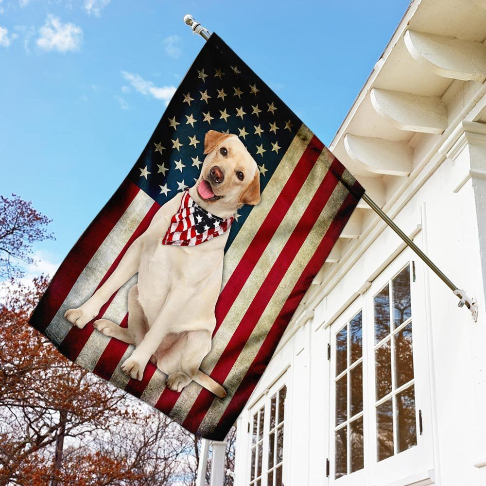 Dog Garden Flags, Labrador Retriever American Flag, Dog Flags For House, Dog Owner Gift