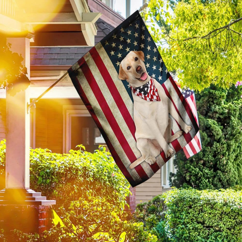 Dog Garden Flags, Labrador Retriever American Flag, Dog Flags For House, Dog Owner Gift