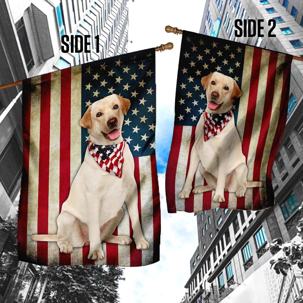 Dog Garden Flags, Labrador Retriever American Flag, Dog Flags For House, Dog Owner Gift