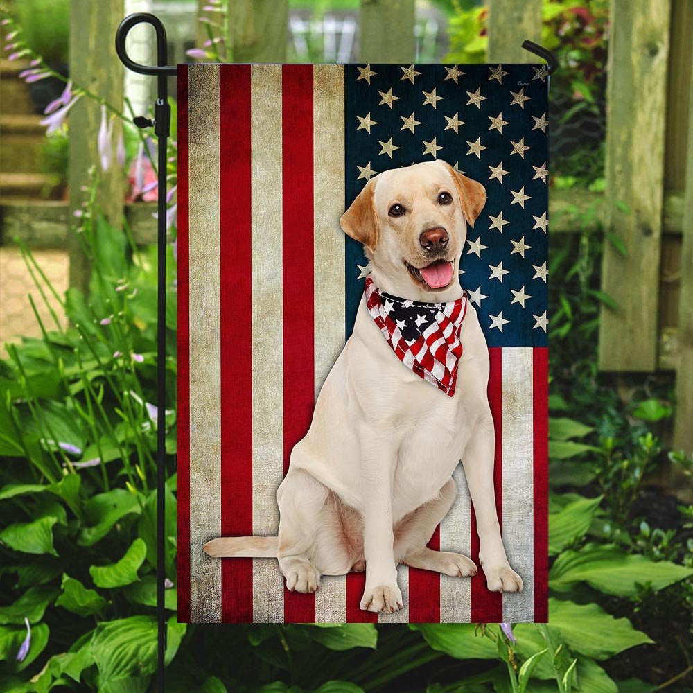 Dog Garden Flags, Labrador Retriever American Flag, Dog Flags For House, Dog Owner Gift