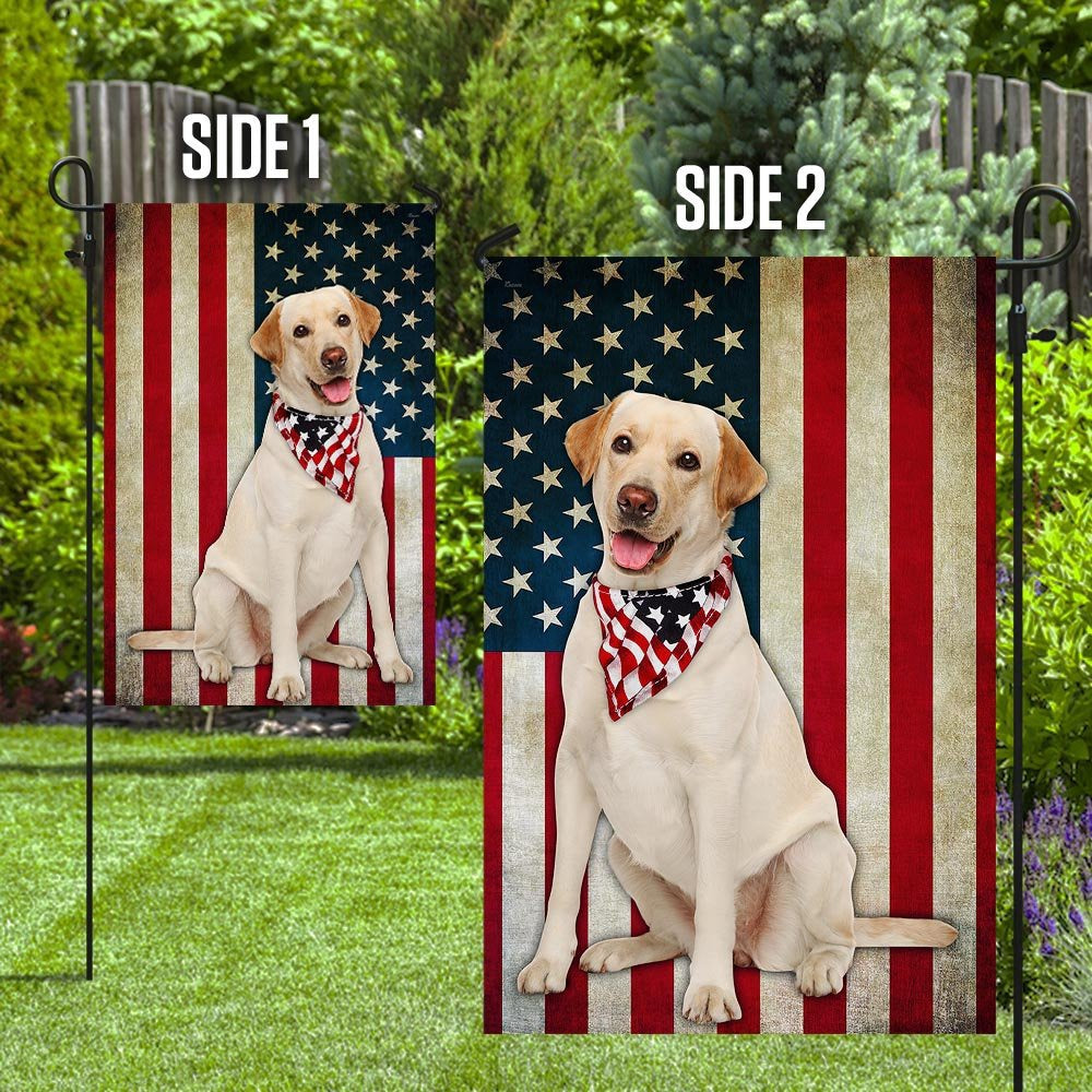 Dog Garden Flags, Labrador Retriever American Flag, Dog Flags For House, Dog Owner Gift
