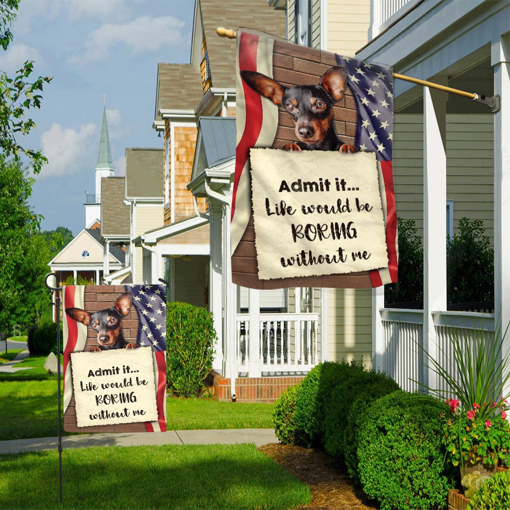 Dog Garden Flags, Miniature Pinscher Flag 2, Dog Flags For House, Dog Owner Gift