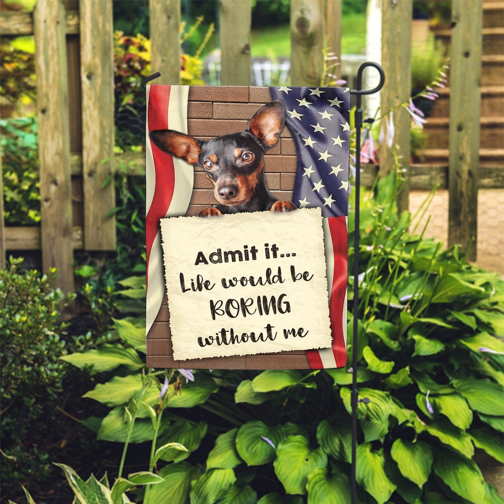 Dog Garden Flags, Miniature Pinscher Flag 2, Dog Flags For House, Dog Owner Gift