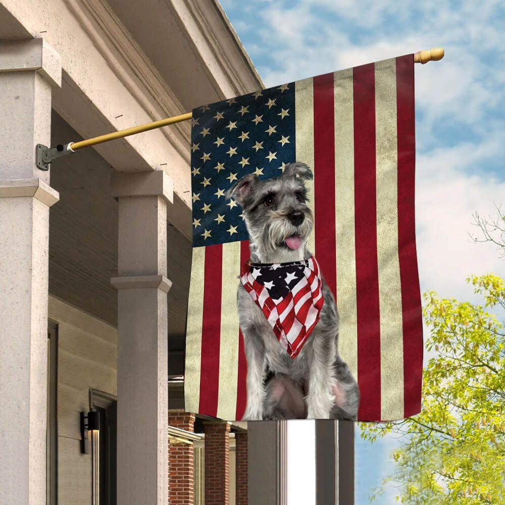 Dog Garden Flags, Miniature Schnauzer House Flag, Dog Flags For House, Dog Owner Gift