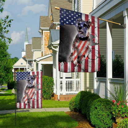 Dog Garden Flags, Miniature Schnauzer Usa Flag, Dog Flags For House, Dog Owner Gift
