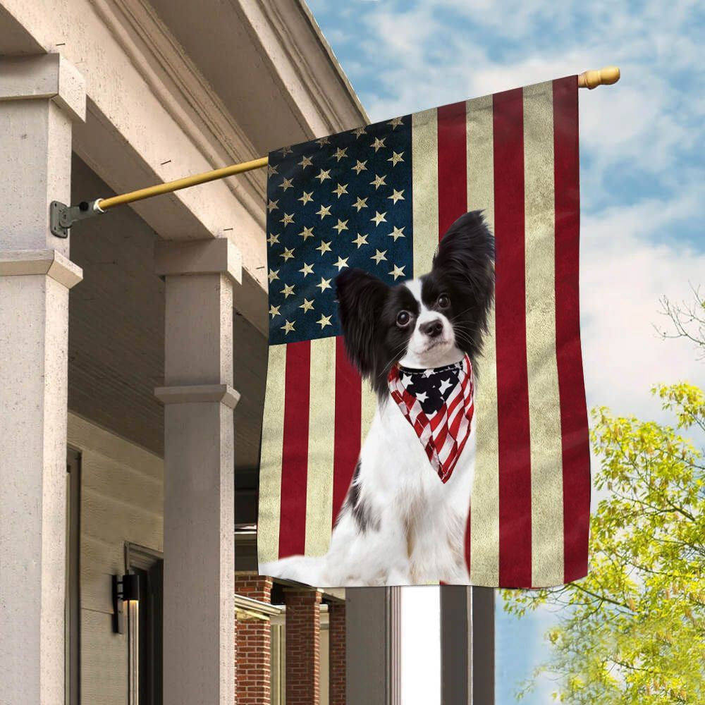 Dog Garden Flags, Papillon Dog House Flag, Dog Flags For House, Dog Owner Gift
