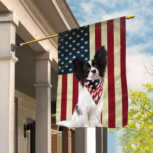 Dog Garden Flags, Papillon Dog House Flag, Dog Flags For House, Dog Owner Gift