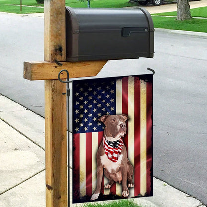Dog Garden Flags, Pit Bull American Flag, Dog Flags For House, Dog Owner Gift