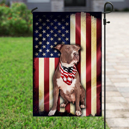 Dog Garden Flags, Pit Bull American Flag, Dog Flags For House, Dog Owner Gift