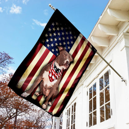 Dog Garden Flags, Pit Bull American Flag, Dog Flags For House, Dog Owner Gift